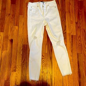 Gap- white high waisted skinny jeans